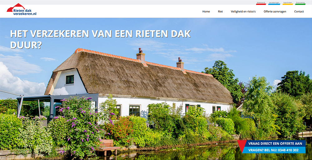 Website Rietendakverzekeren.nl