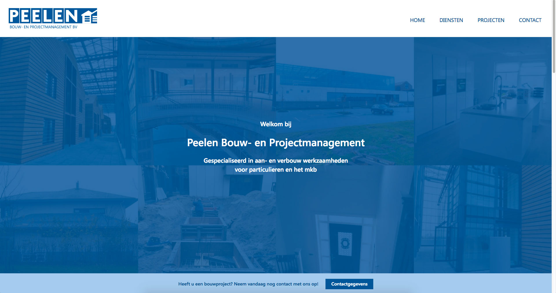 Website voor Peelen Bouw- en Vastgoedmanagement